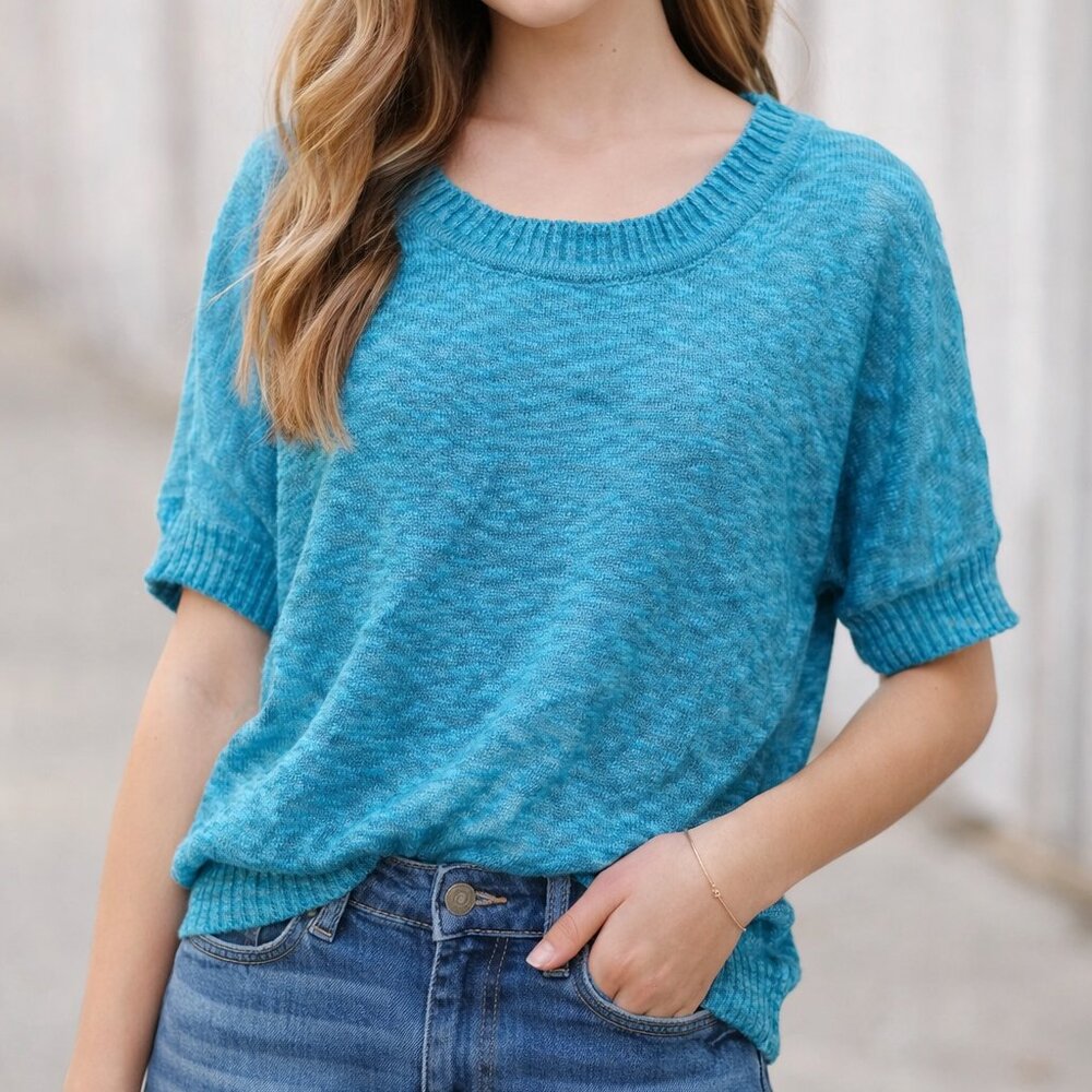 LEI Vintage Blue Top NWT Size XL Juniors